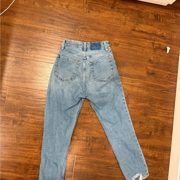 Abercrombie & Fitch Light Blue Straight Leg Jeans - Picture 2 of 5